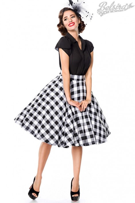 Belsira 50s Plaid Skirt (107125)