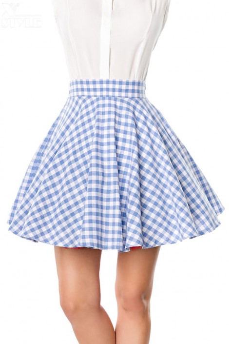 Belsira Summer Plaid Swing Skirt (107128)