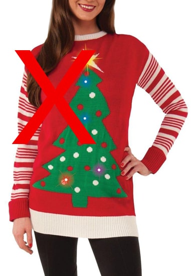 Праздничный свитер - хороший выбор для тематической вечеринки