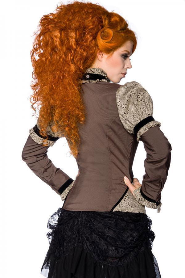 Steampunk Blouse with Jabot and Paisley Pattern, 13