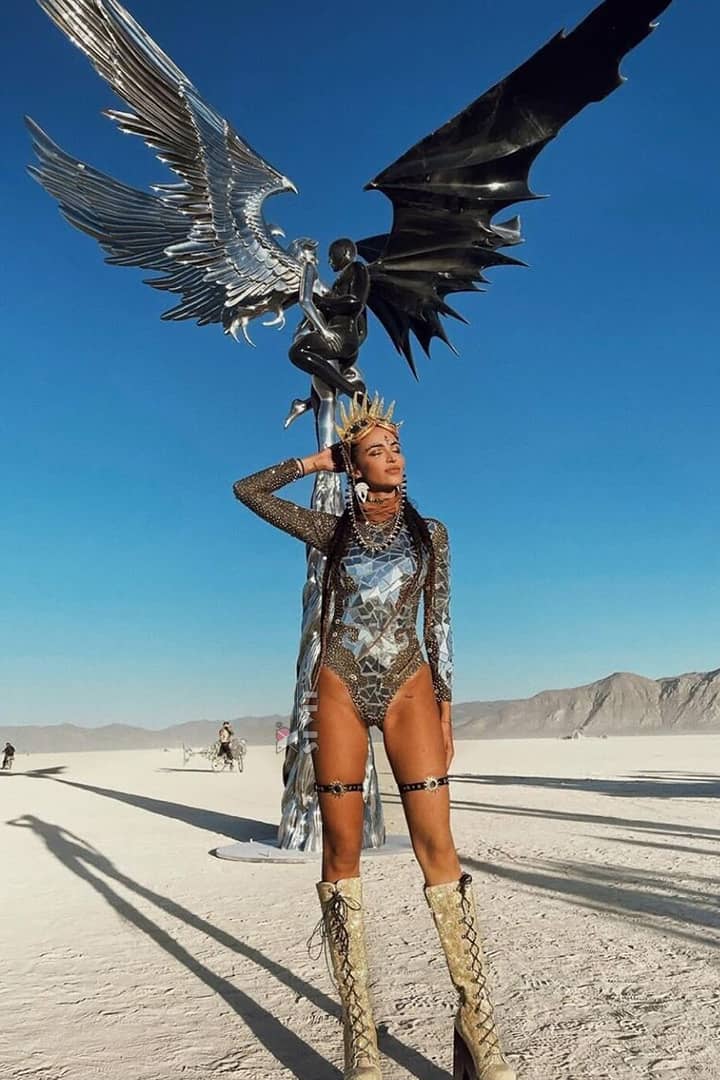 Burning Man Style Mirrored Bodysuit, 13