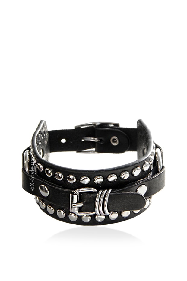 Leather Bracelet with Rings XJ139, 7