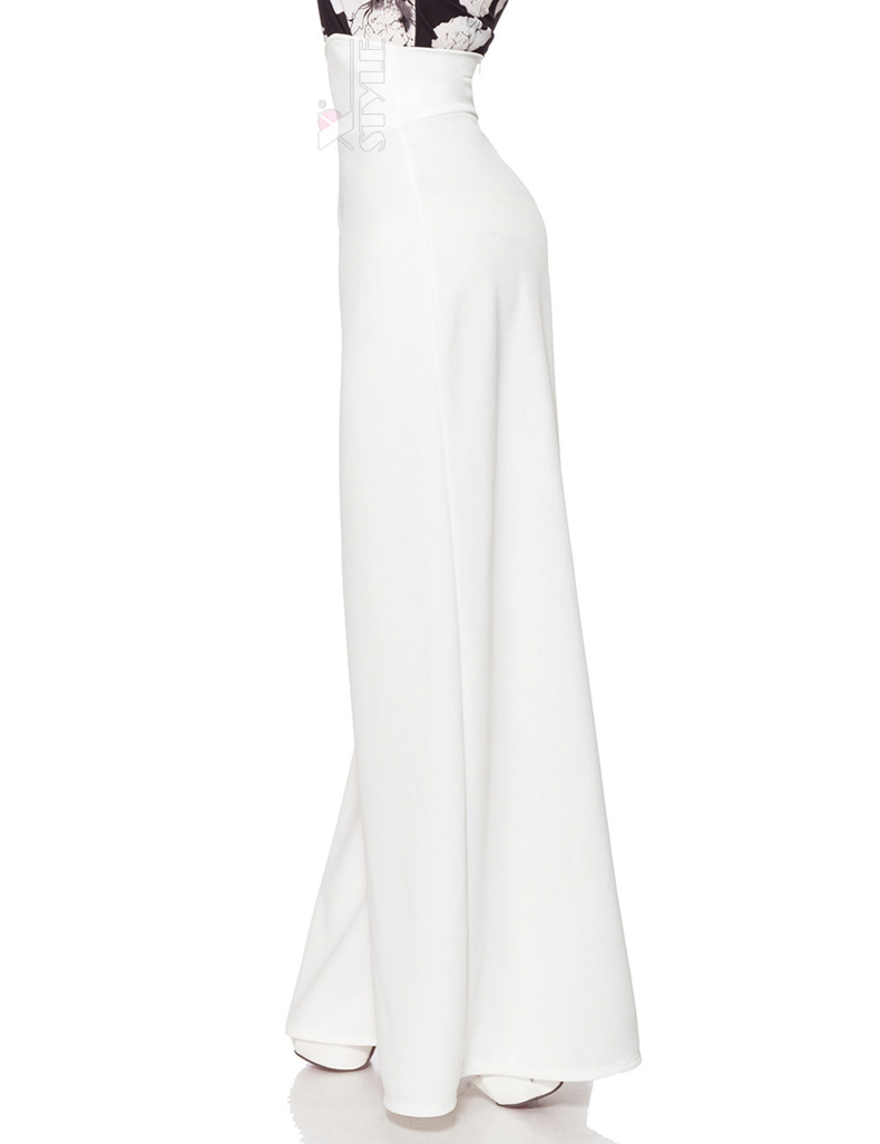 Белые широкие женские брюки Belsira, 7