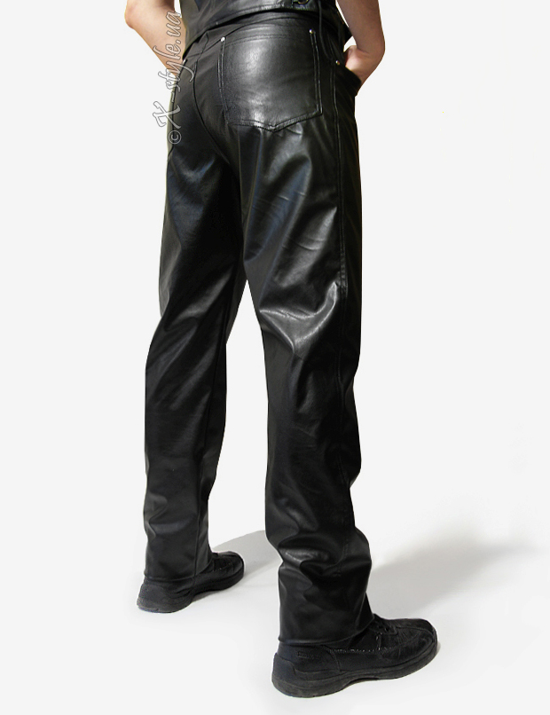 Xstyle Men's Faux Leather Pants, 3