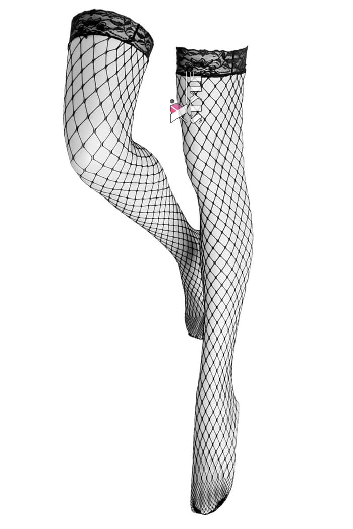 Fishnet Stockings with Lace Elastic Band DC010, 3