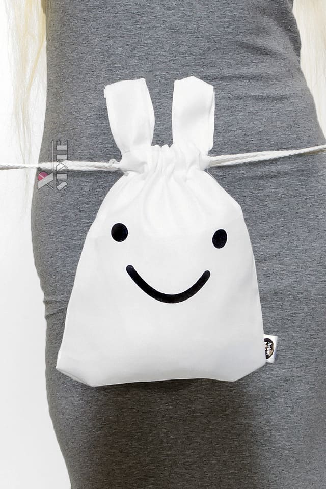 Fabric Bag with Rabbit Ear Handles, 5