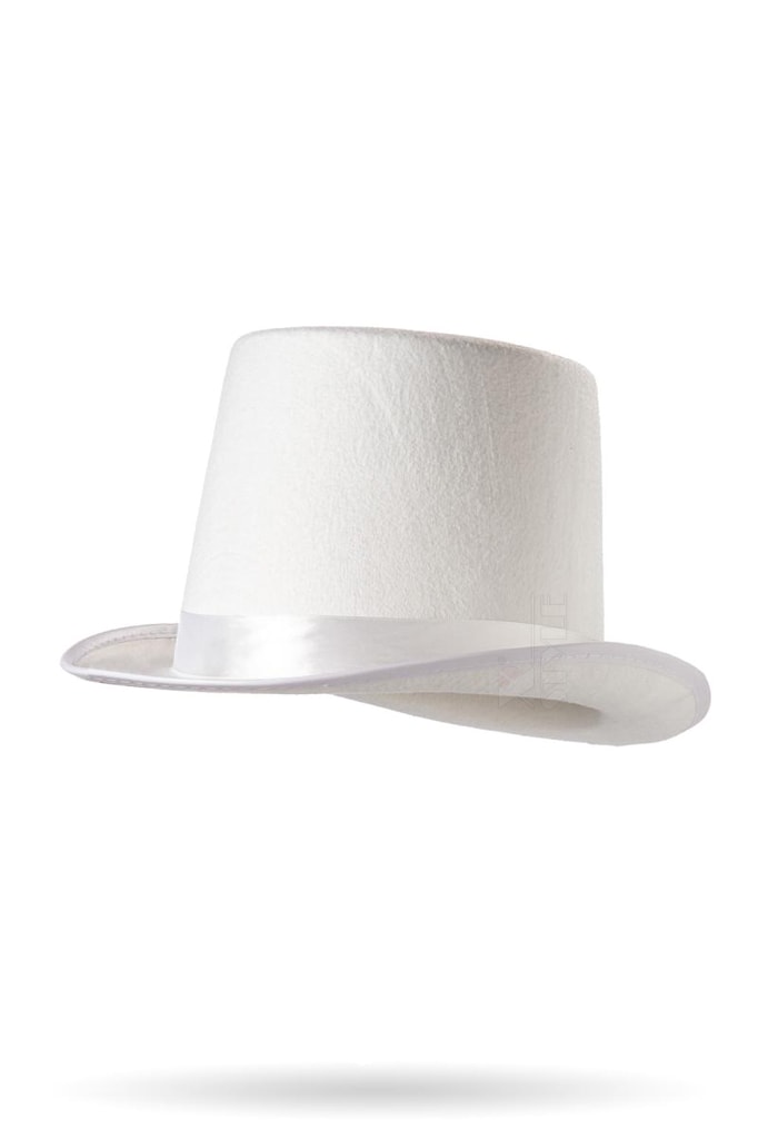 Белая шляпа-цилиндр M1039, 3