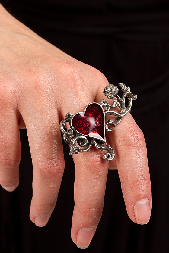 Оловянное кольцо с камнями Swarovski, 5