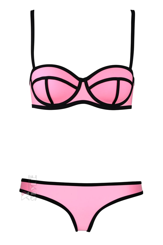 Neoprene Pink Bikini Swimsuit, 3