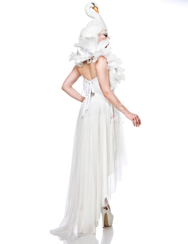 Mask Paradise White Swan Costume, 9