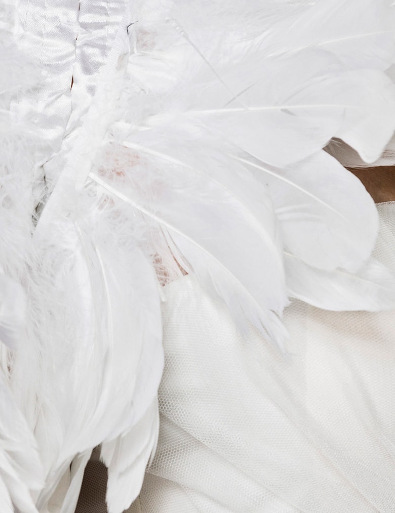 Mask Paradise White Swan Costume, 5