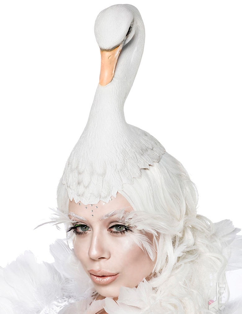 Mask Paradise White Swan Costume, 3