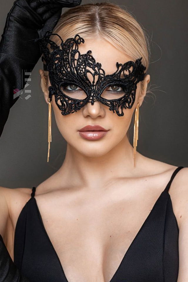 Black Lace Eye Mask A1088, 5