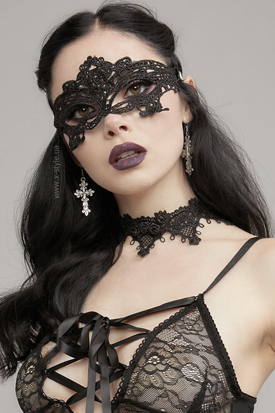 Lace Black Face Mask A1001, 5