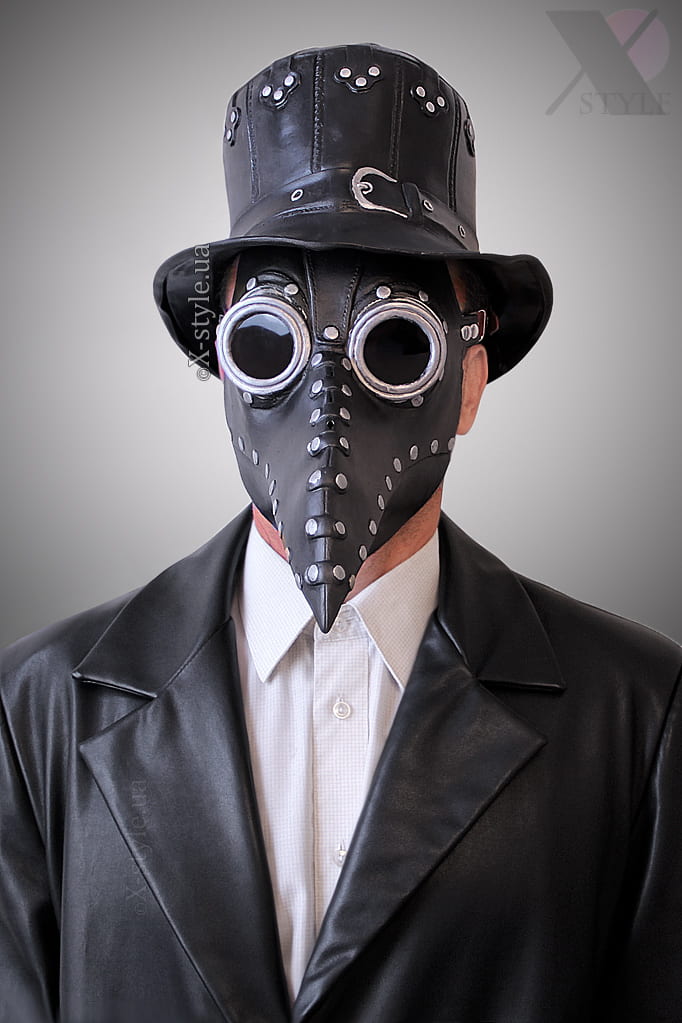 Plague Doctor Set (Mask, Hat, Gloves, Cane), 3