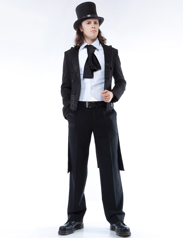 Men's Tailcoat Tuxedo Costume (waistcoat, plastron, scarf), 3