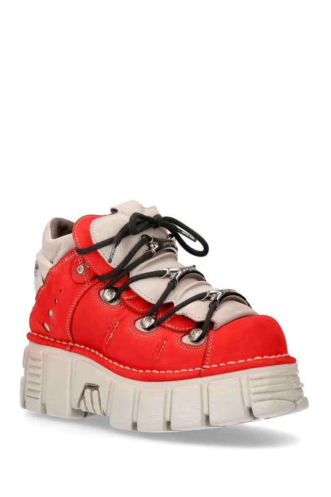 Червоні кросівки з нубуку N4009, 3