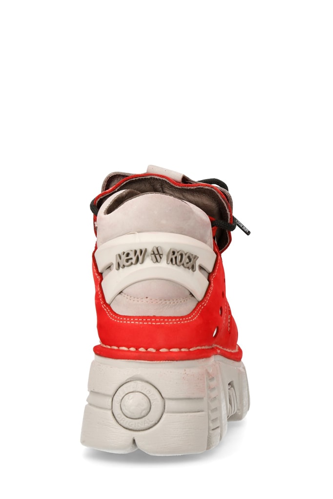 Red Nubuck Platform Sneakers N4009, 7