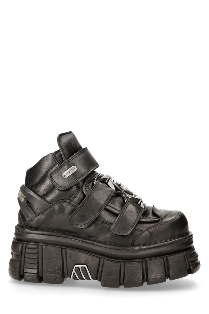 Черные кожаные ботинки на платформе TOWER LATERAL, 11