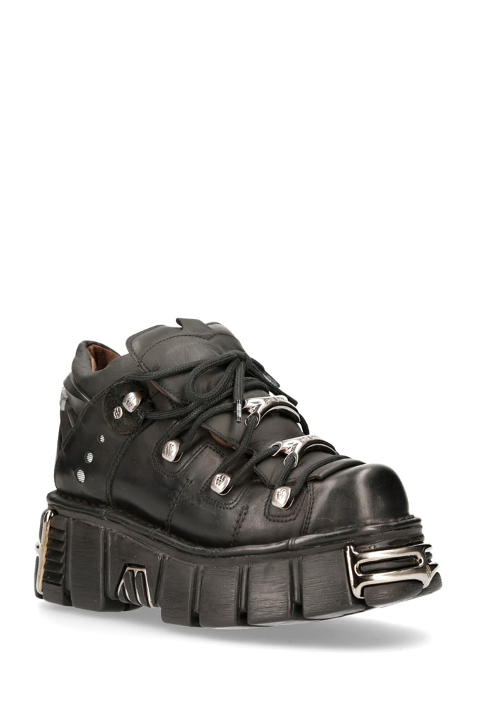 New Rock ITALI NEGRO Leather Boots, 3