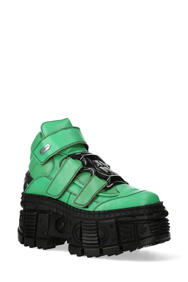 TIMBER VERDE Chunky Leather Platform Sneakers, 5