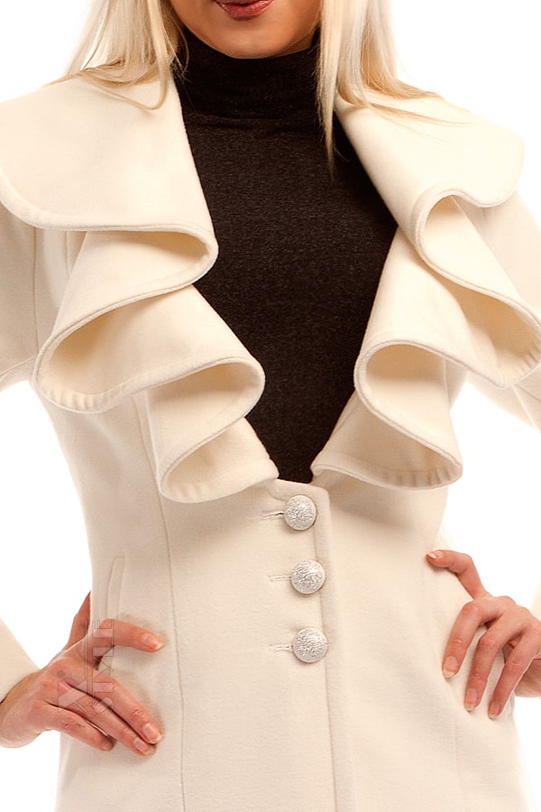 Cashmere coat with beautiful neckline X4031, 5