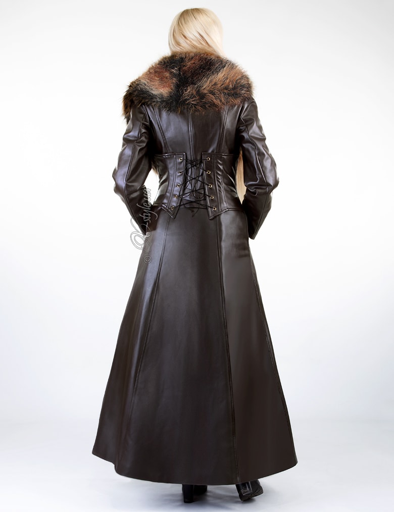 Длинное зимнее пальто с меховым воротником X-Style, 3