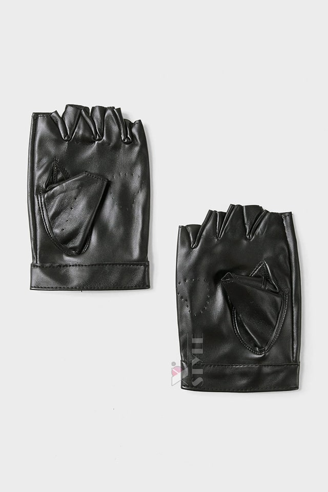 Women's Faux Leather Fingerless Gloves X1181, 3