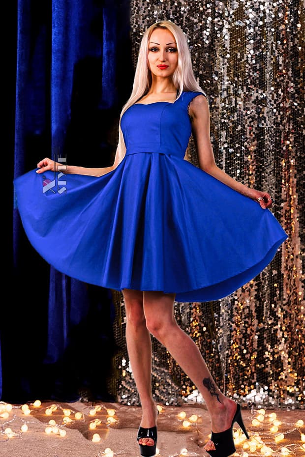 Xstyle Retro Dress with Attached Petticoat