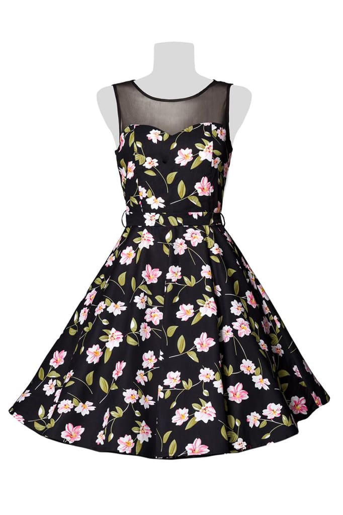 Платье в стиле Ретро с цветочным узором B5516, 5