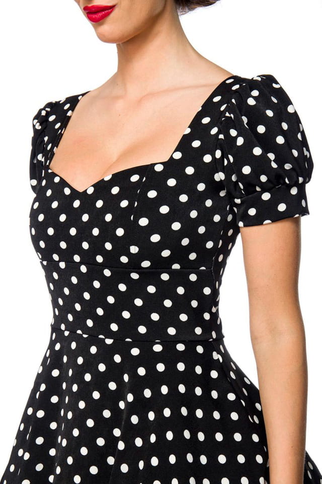 Vintage Polka Dot Short Sleeve Dress, 5