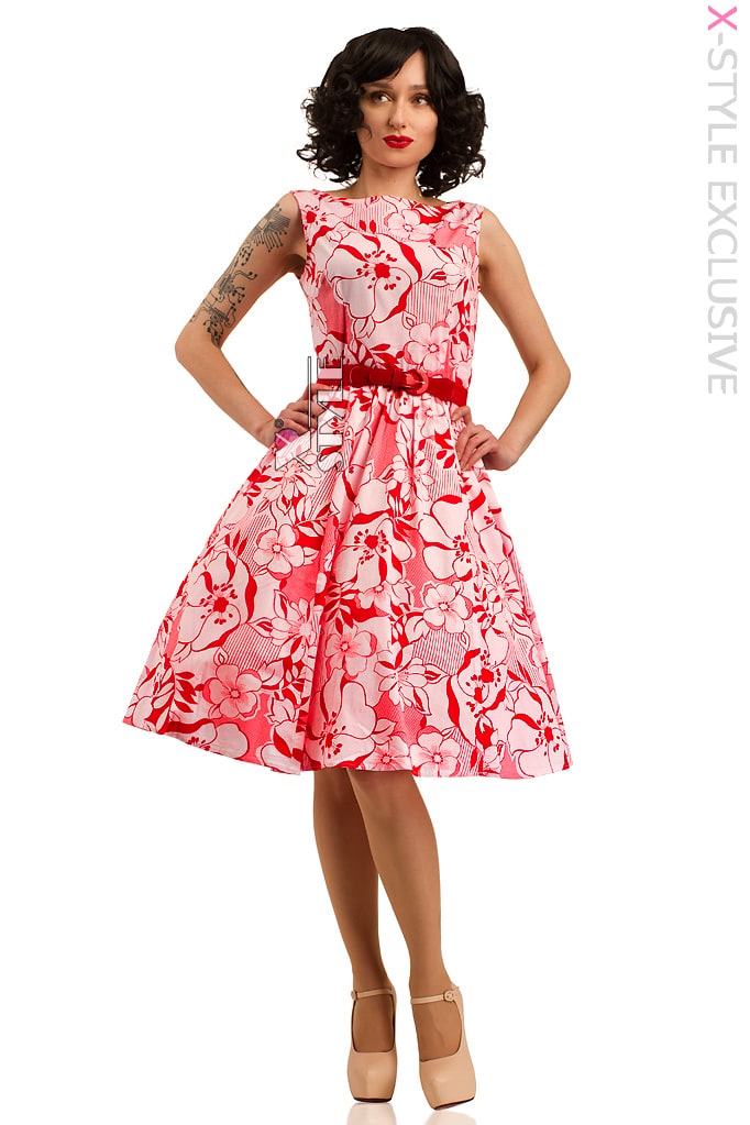 Летнее платье с цветочным узором X5349, 7