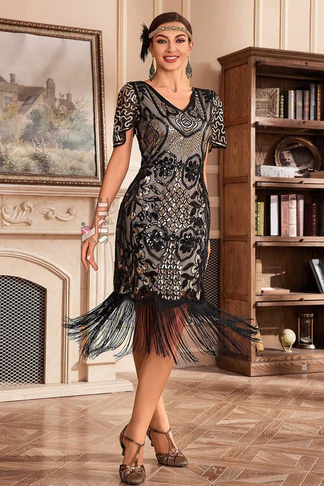 Сукня в стилі Gatsby з рукавами-крильцями, 3