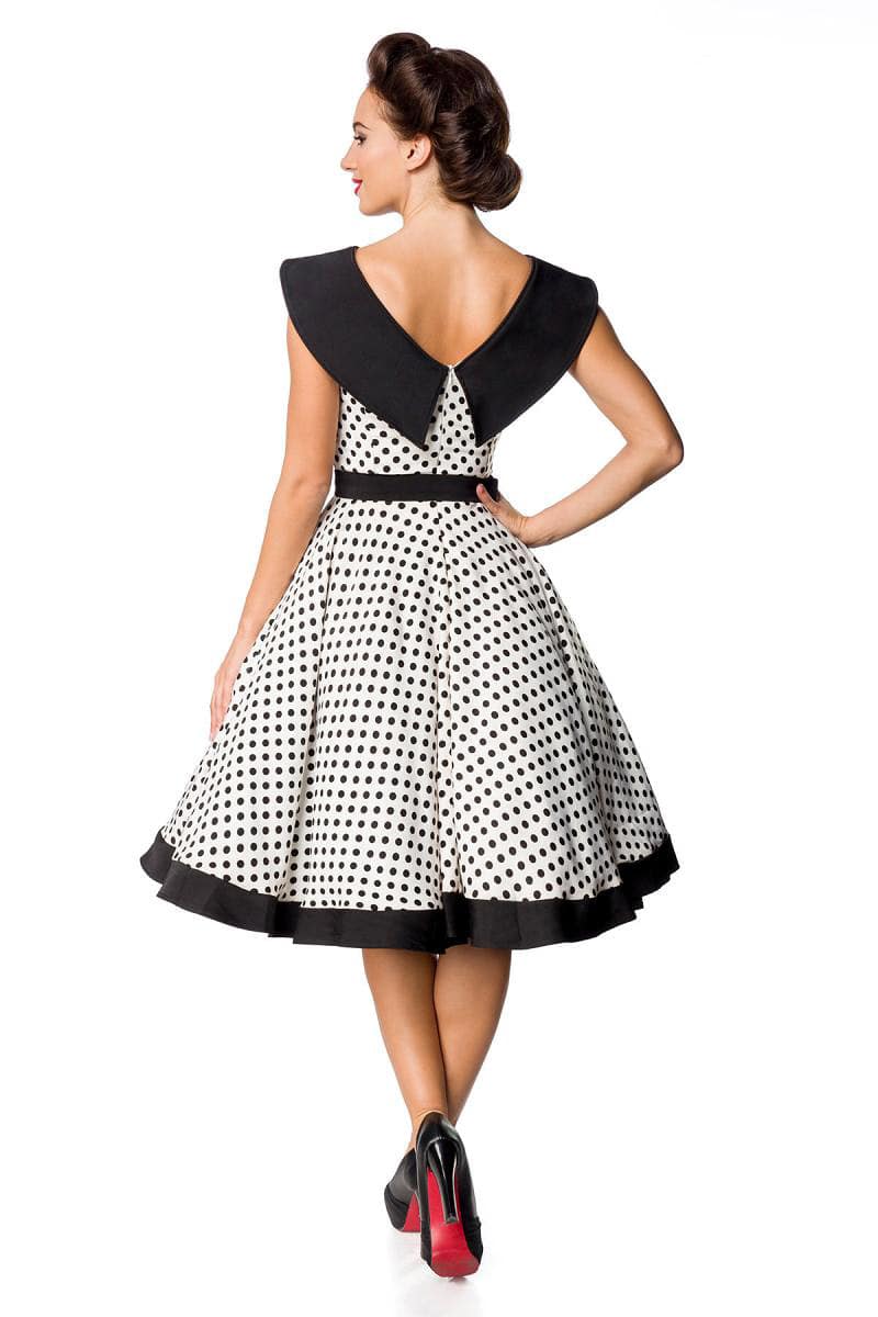 Vintage Swing Polka Dot Dress with Collar, 5