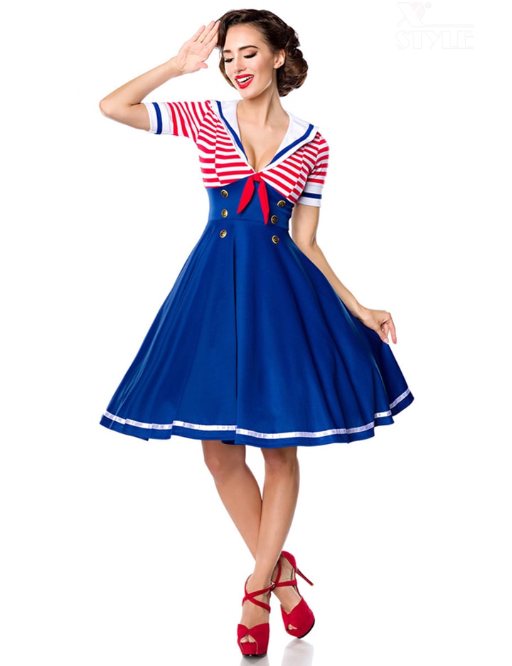 Belsira Navy Style Swing Dress, 9
