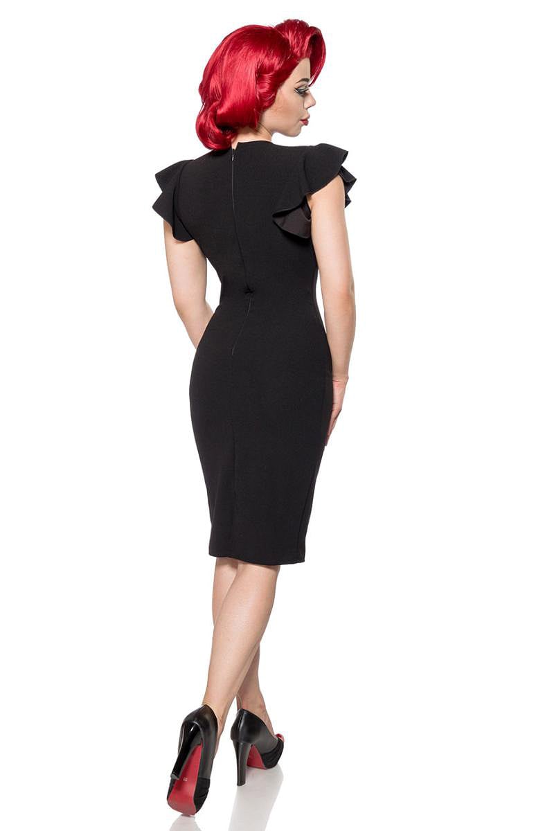Облягаюча чорна сукня в стилі Ретро, 9