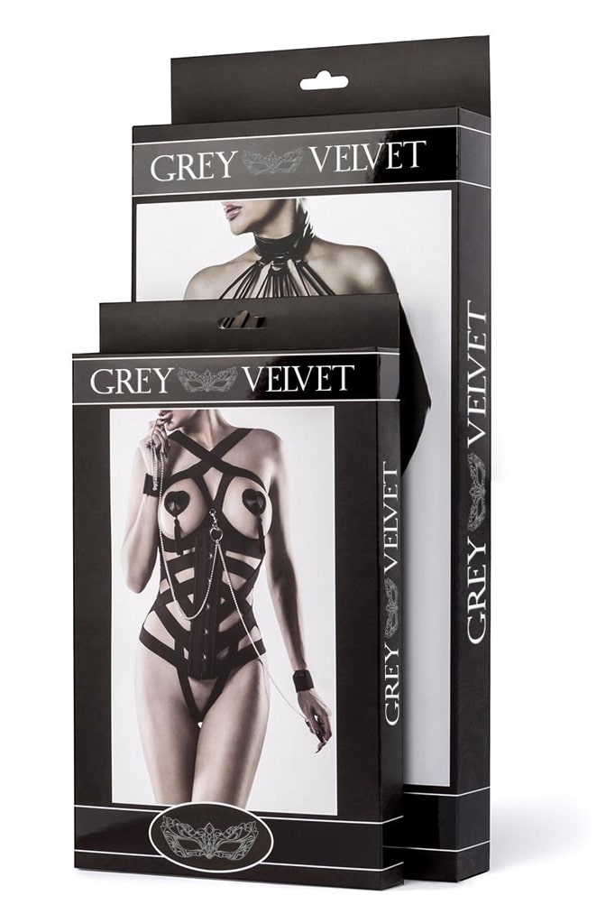 Сексуальний комплект 4 в 1 Grey Velvet, 3