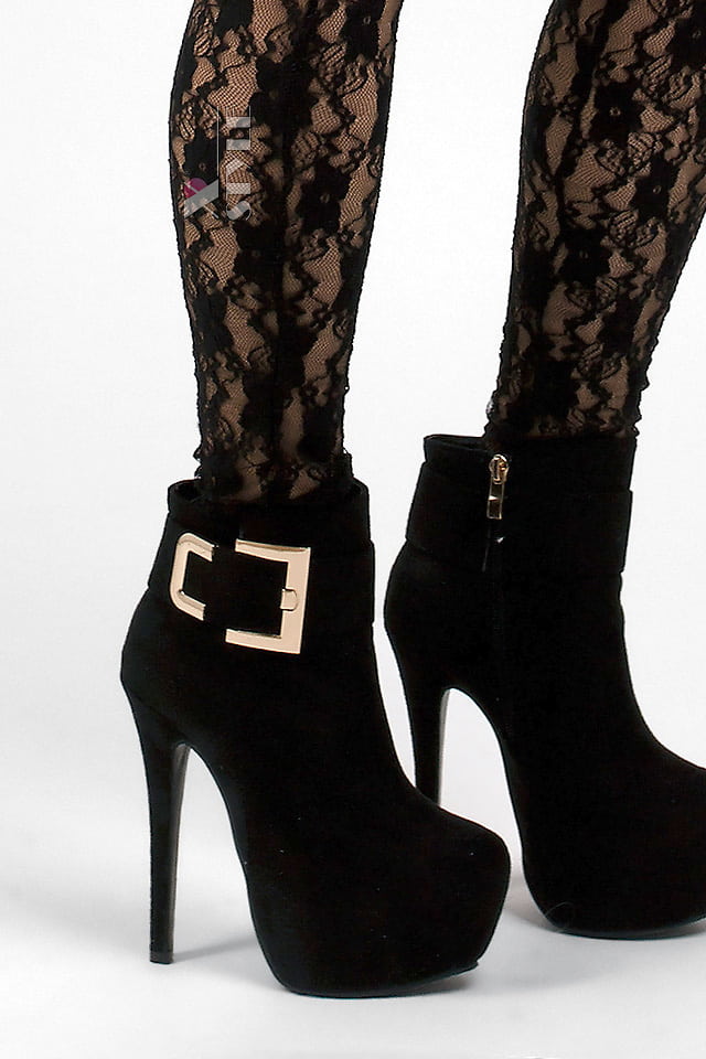 High Heel Ankle Boots with Buckles MF054, 3