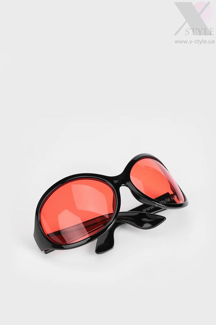 Женские овальные солнцезащитные очки с красными линзами X158, 7