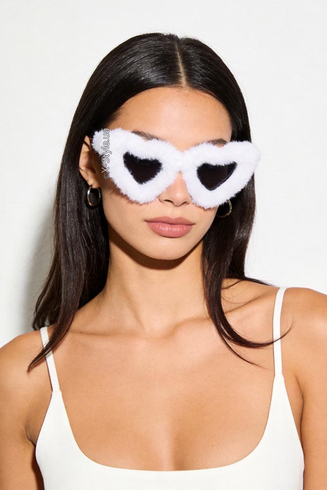 Пушистые очки в фестивальном стиле X5151