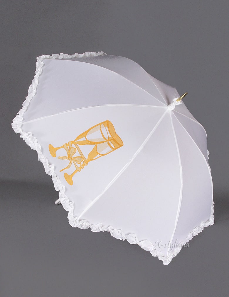 Белый свадебный зонт Sponsa, 11