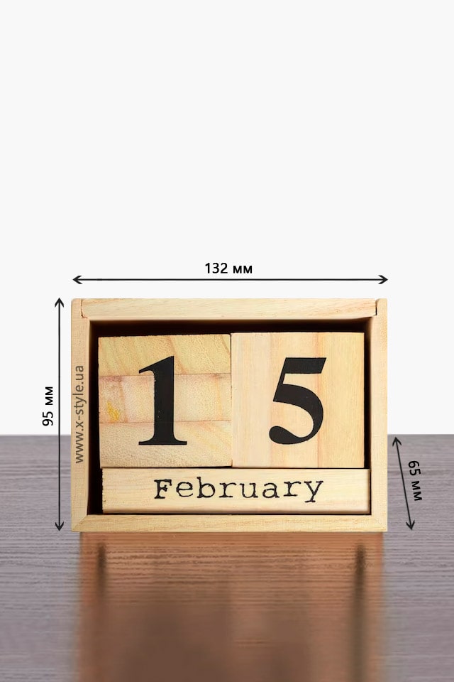 Wooden Perpetual Cubes Calendar, 5