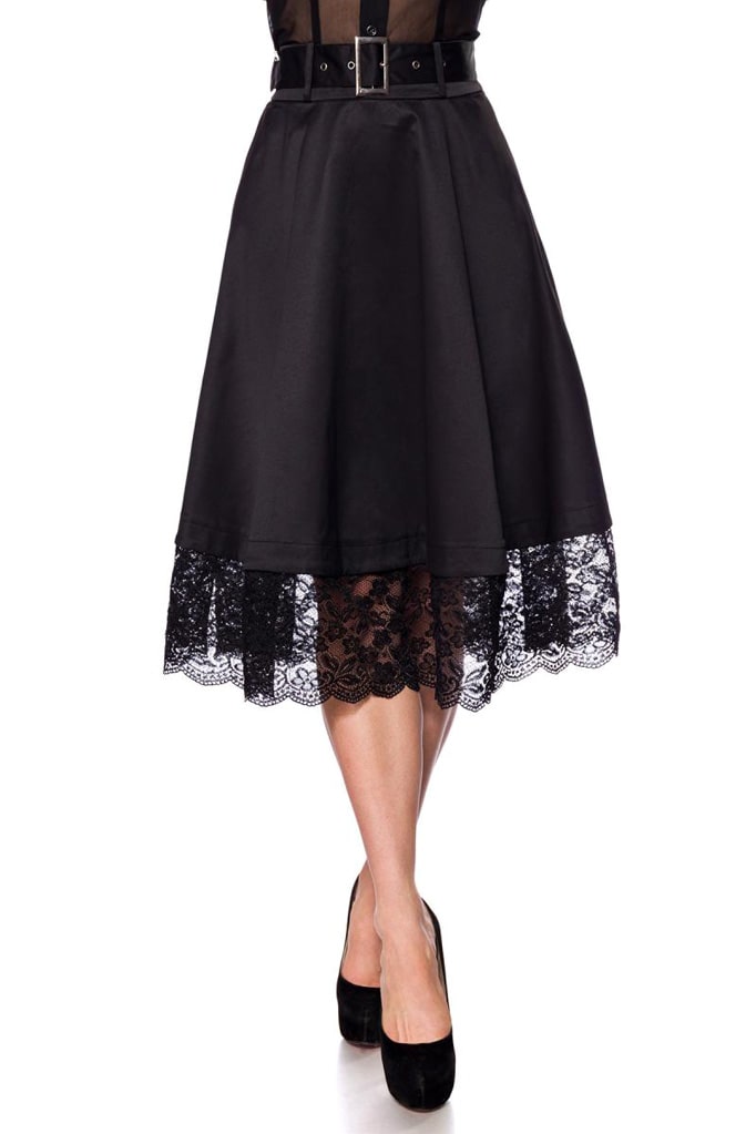 Wide Vintage Skirt with Lace, 5