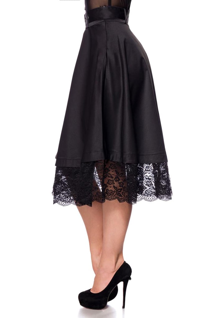 Wide Vintage Skirt with Lace, 9