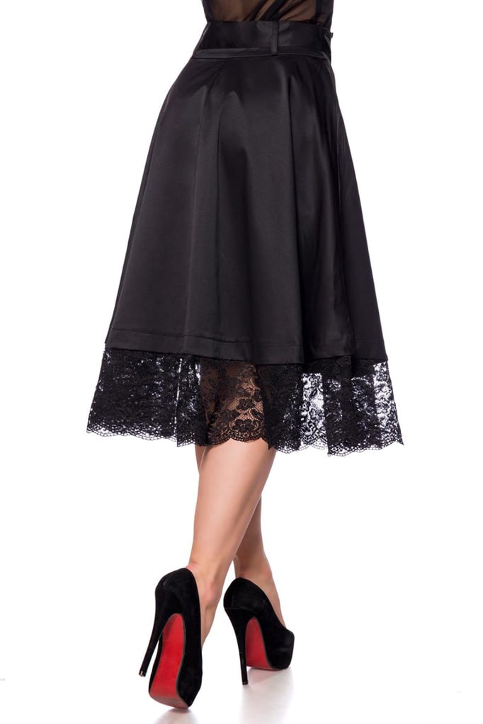Wide Vintage Skirt with Lace, 3