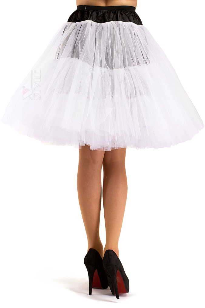 White Multi-Layered Petticoat X7155, 3