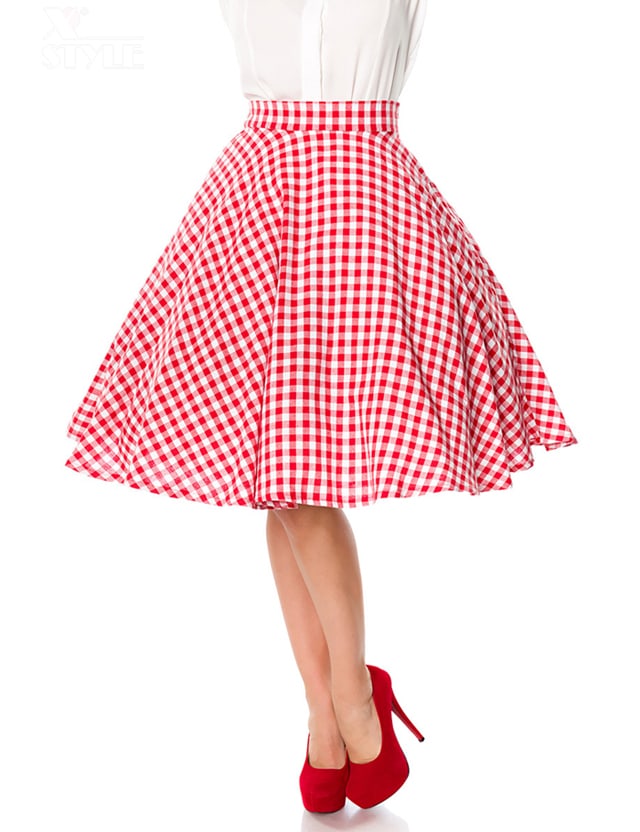 Belsira Vintage Summer Plaid Skirt, 9