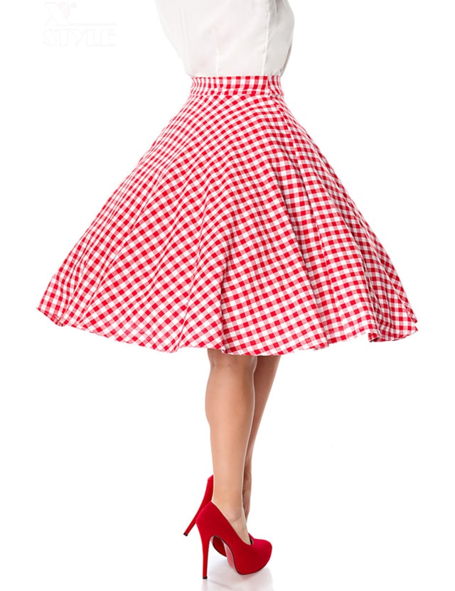 Belsira Vintage Summer Plaid Skirt, 3