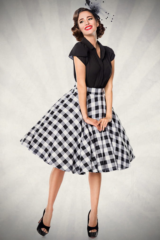 Belsira 50s Plaid Skirt, 5