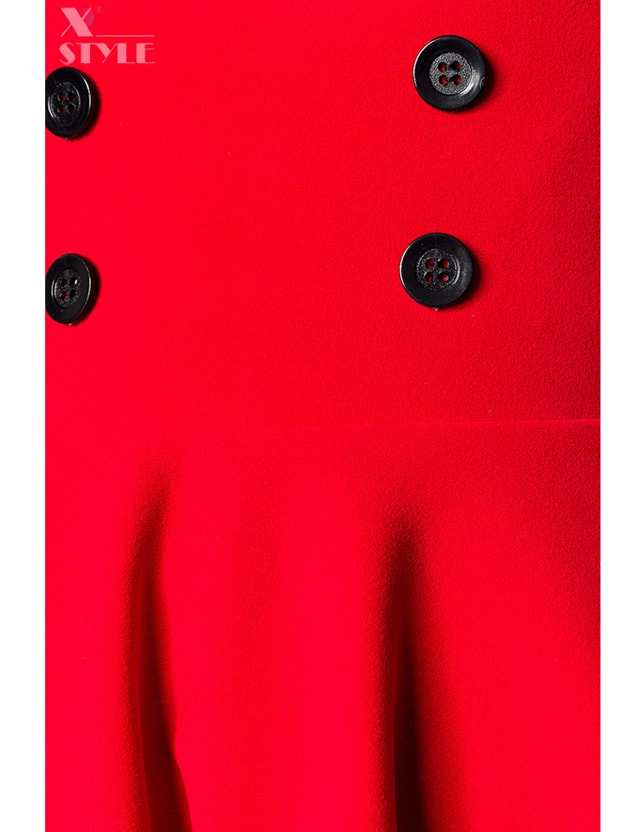 Красная короткая юбка клеш Belsira, 11